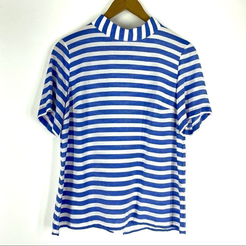 Banana Republic Striped Short Sleeve Top Shirt Womens Casual or Dress Up